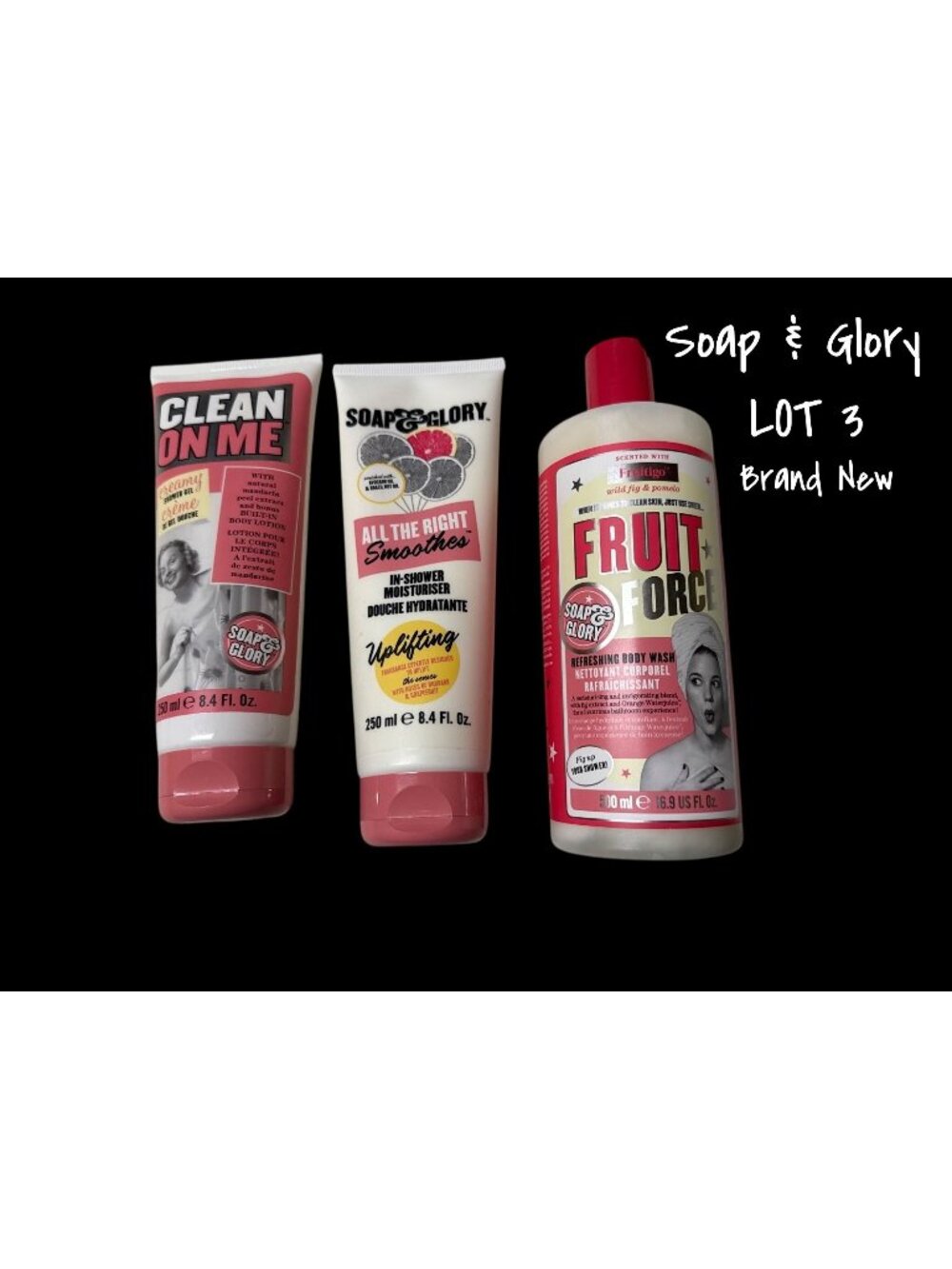 Soap & Glory Body Wash, Moisturizer & Shower Gel Set - Brand New Lot of 3